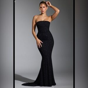 2 black embellishedished maxi dresses from Oh Polly